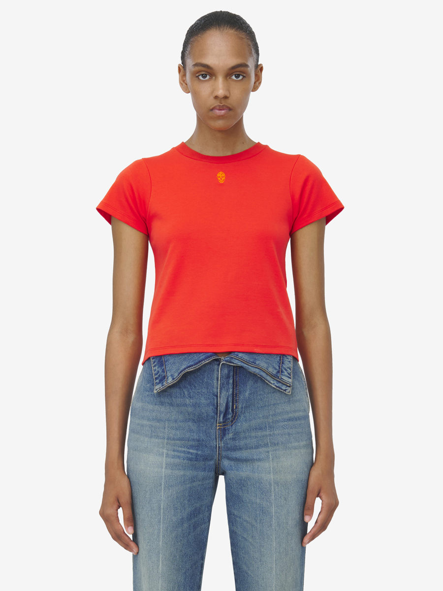 ALEXANDER MCQUEEN - Embroidered Skull T-Shirt - Item 819193QLAEH9